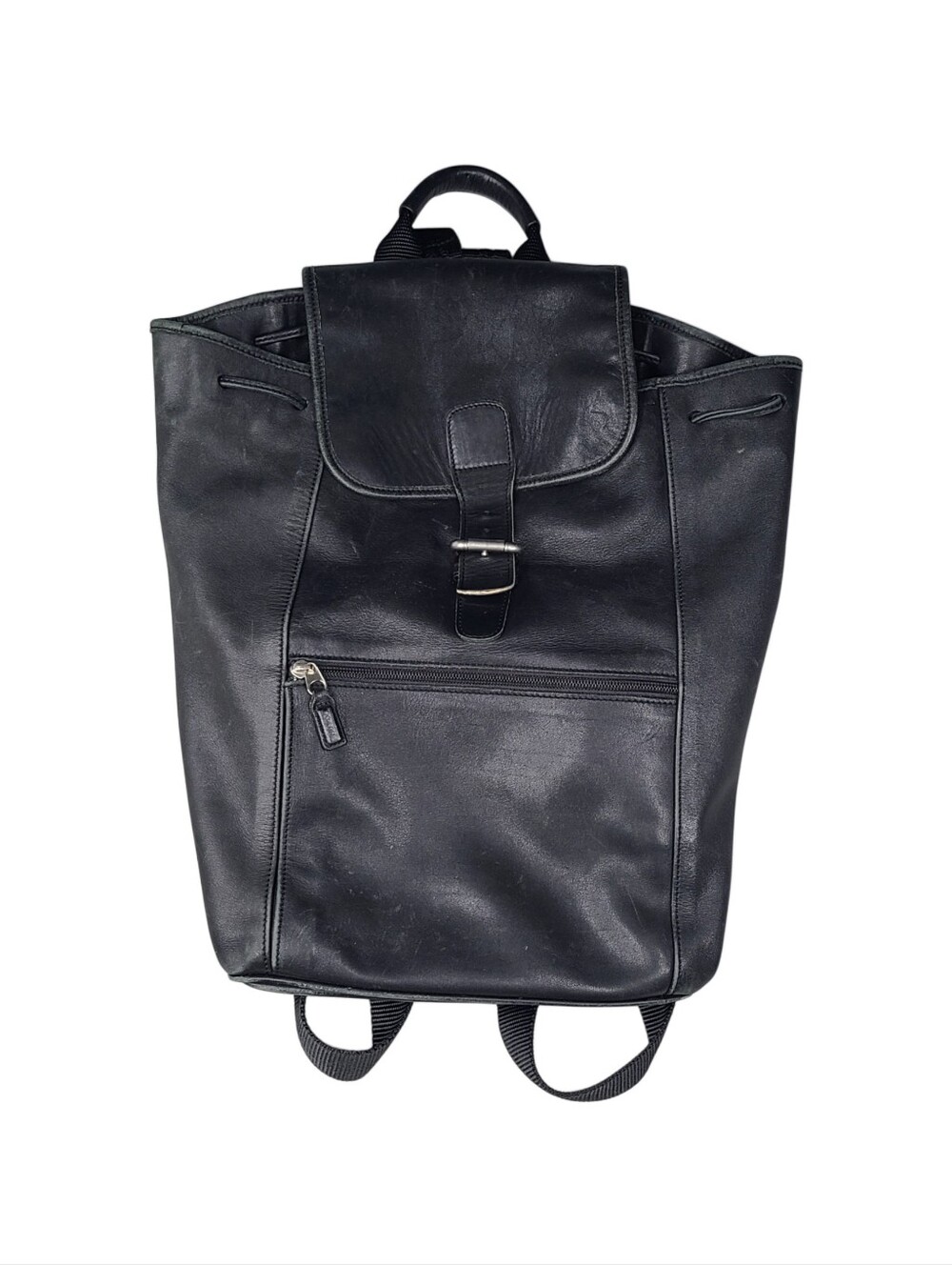 Vintage Coach Leather Backpack Rucksack 0529 Aged Black Distressed Rustic 90s